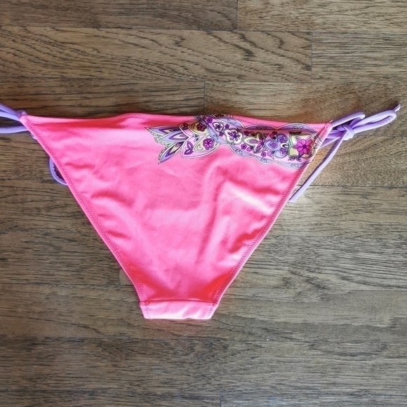 Victoria's Secret Bikini Pink Floral String Bottom Large - Picture 2 of 5